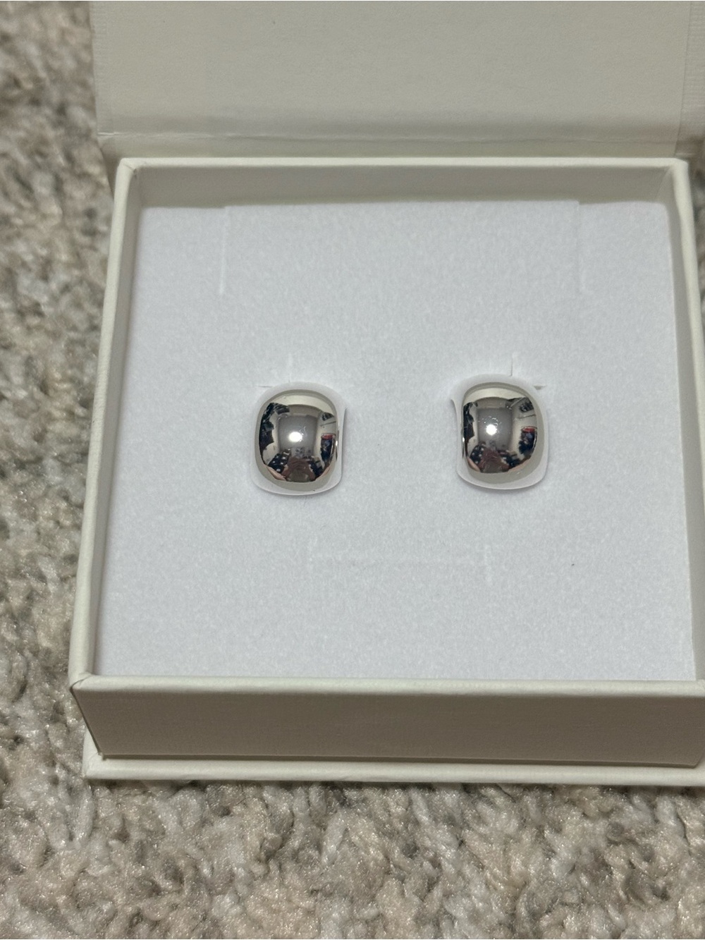 NWT Heaven Mayhem Ky Hoop Earrings in Silver - Picture 5 of 8